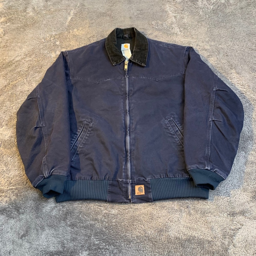 Carhartt J14‎ MDT Santa Fe Jacket Midnight Navy Blue XL Mens Vintage Workwear